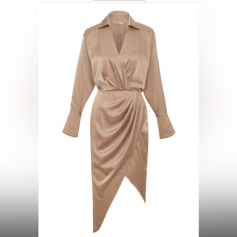 REVOLVE - Bailey 44 Priya Wrap Dress in Champagne